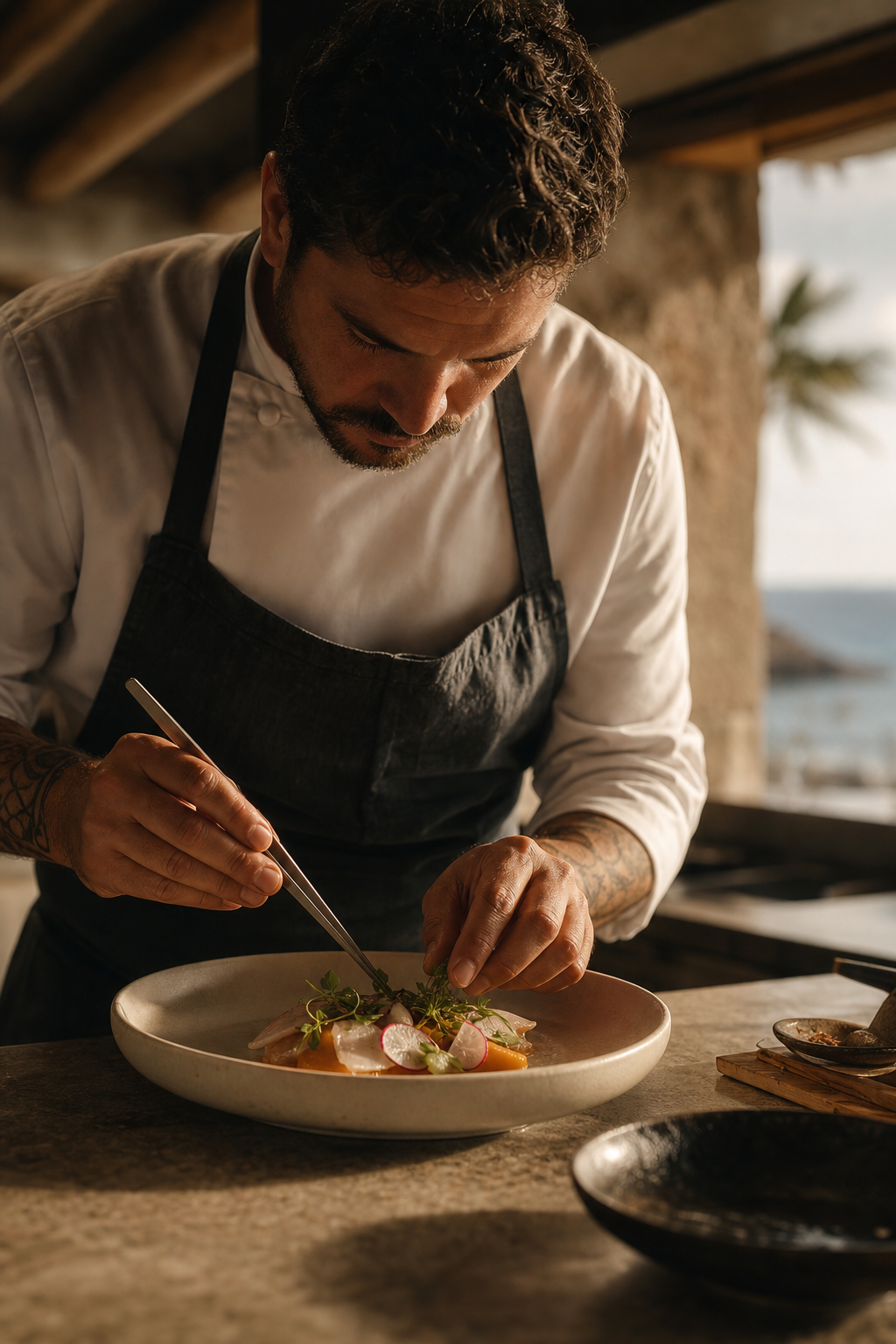 Ballena chef at the pass