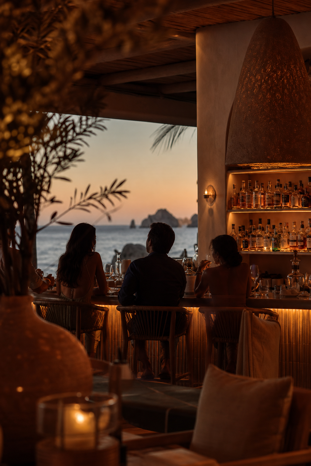 Guests gathered at the Ballena bar